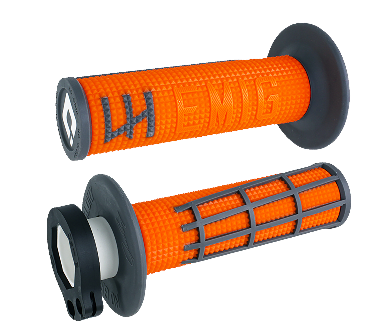 ODI EMIG 2.0 Lock-On Grips Orange/Graphite H36E2OH