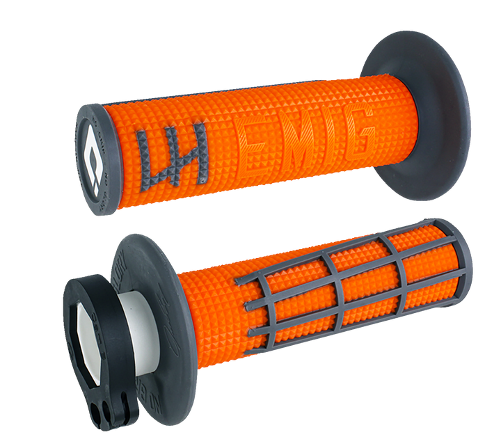 ODI EMIG 2.0 Lock-On Grips Orange/Graphite H36E2OH
