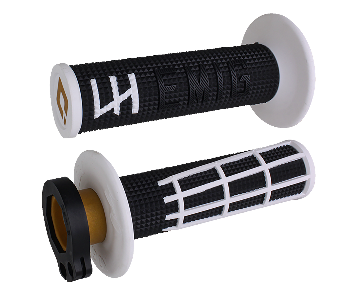 ODI EMIG 2.0 Lock-On Grips Black/White H36E2BW