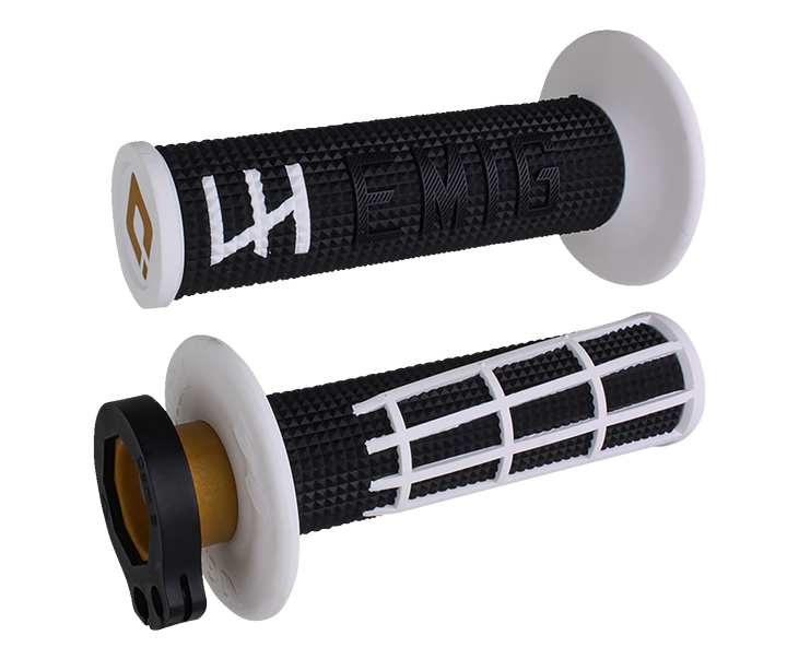 ODI EMIG 2.0 Lock-On Grips Black/White H36E2BW