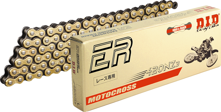 DID 420NZ3G130RB Gold High-Performance Off-Road Motorcycle Chain, 130 Links