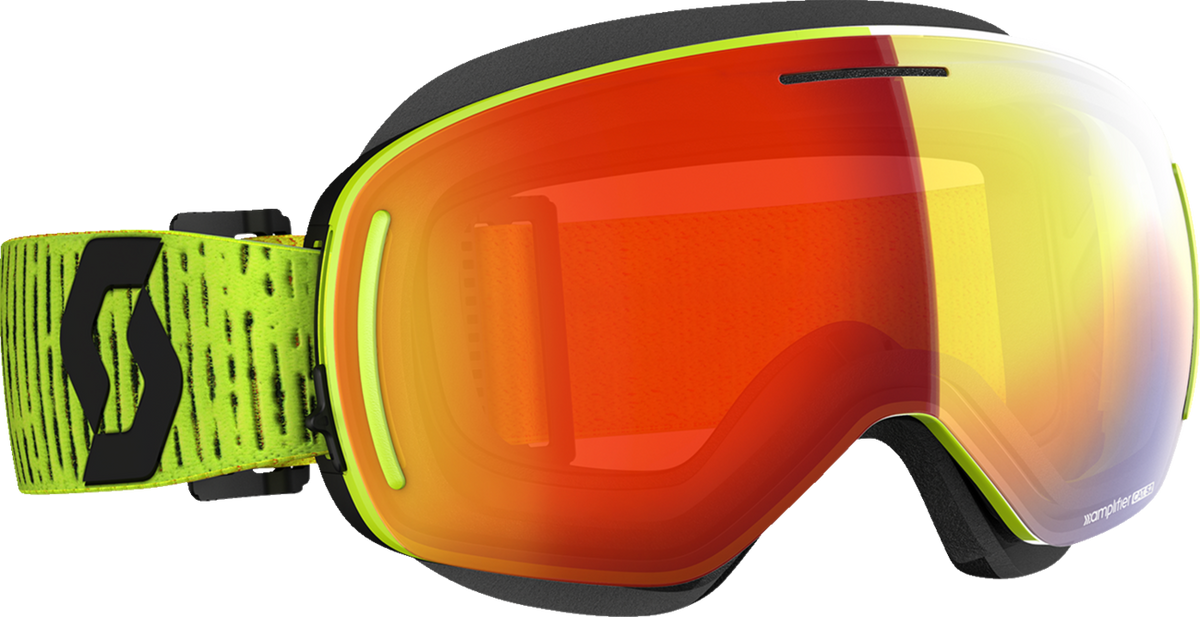 SCOTT LCG EVO Snow Cross Goggle - Yellow - Enhancer Red Chrome Lens