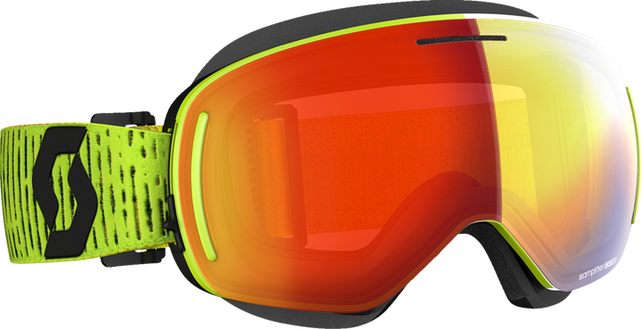 SCOTT LCG EVO Snow Cross Goggle - Yellow - Enhancer Red Chrome Lens