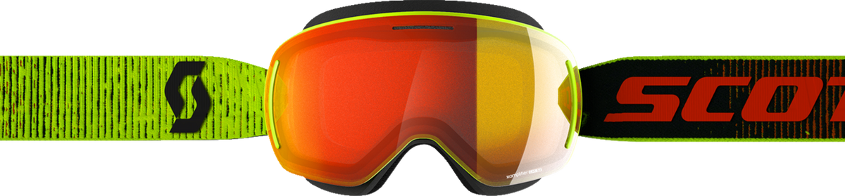 SCOTT LCG EVO Snow Cross Goggle - Yellow - Enhancer Red Chrome Lens