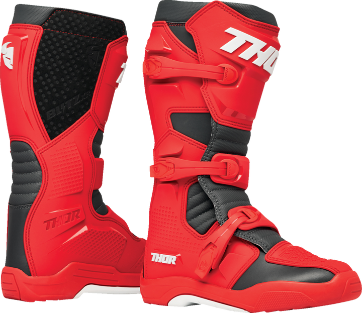 Thor Blitz XR Boots - Red/Charcoal