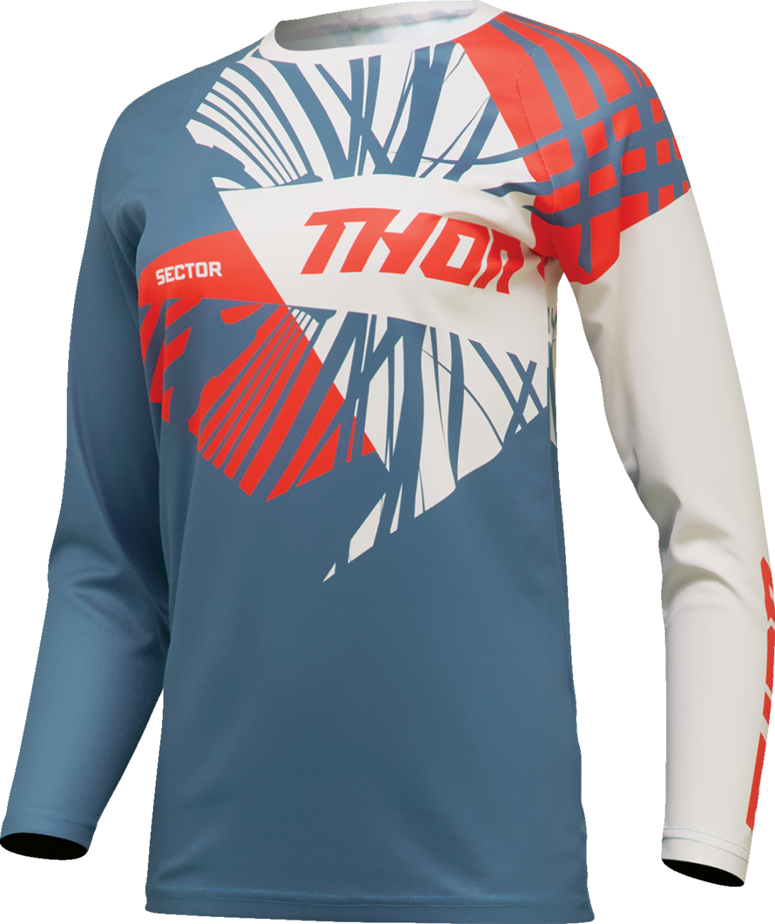Thor Women's Sector Split Jersey - Blue Steel/Vintage White