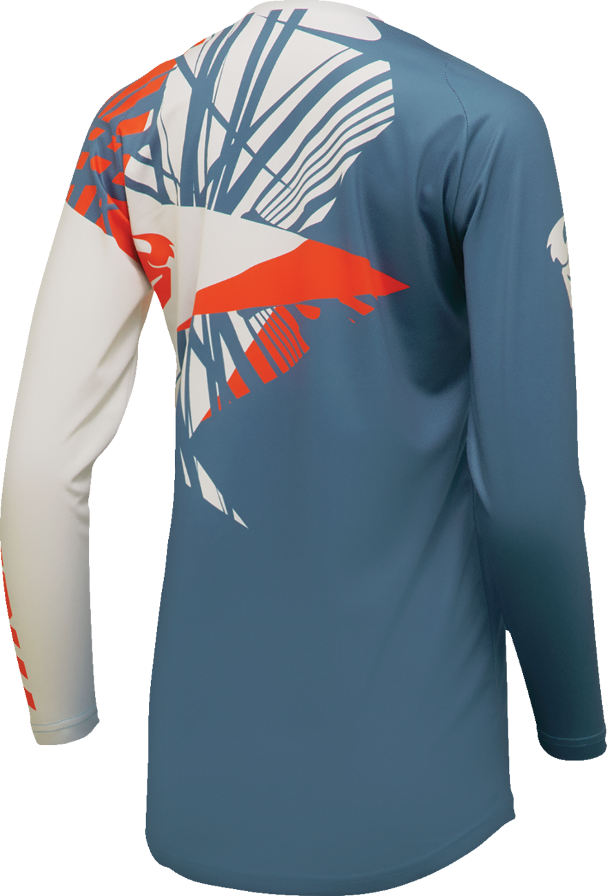 Thor Women's Sector Split Jersey - Blue Steel/Vintage White