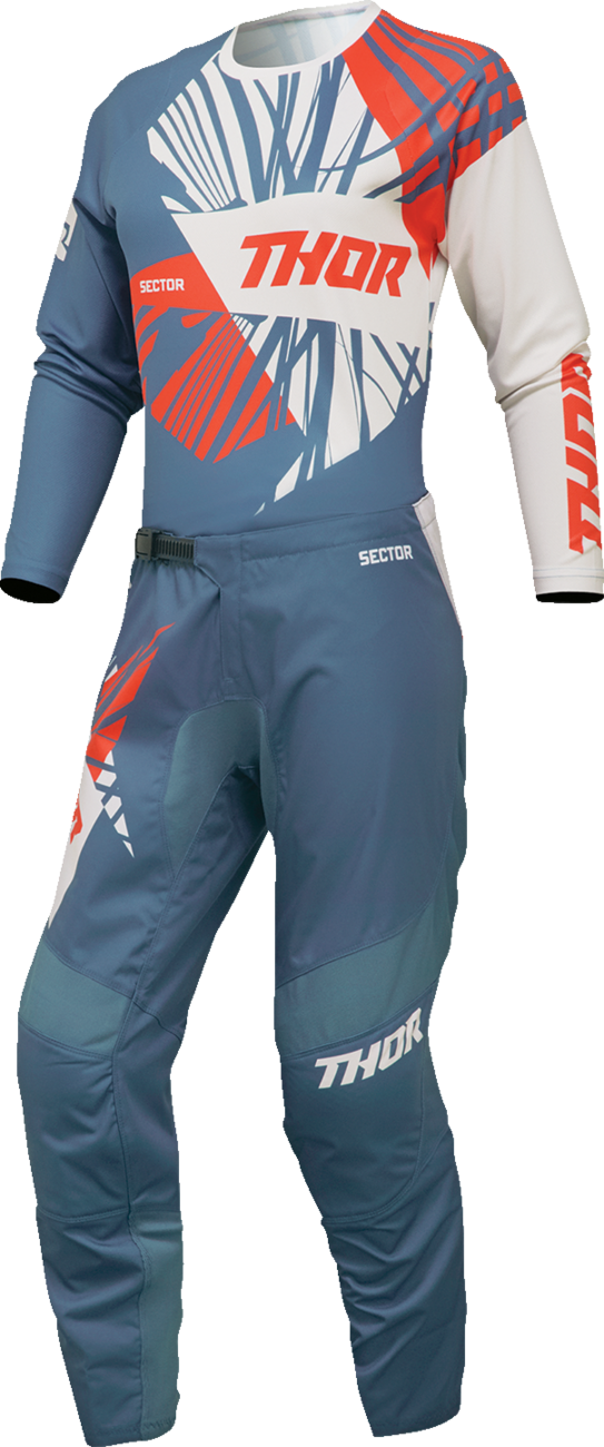 Thor Women's Sector Split Jersey - Blue Steel/Vintage White