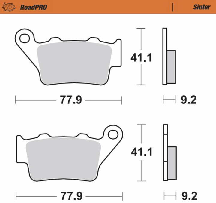 MOTO-MASTER Sintered Series Motorcycle Brake Pads 403402-PU