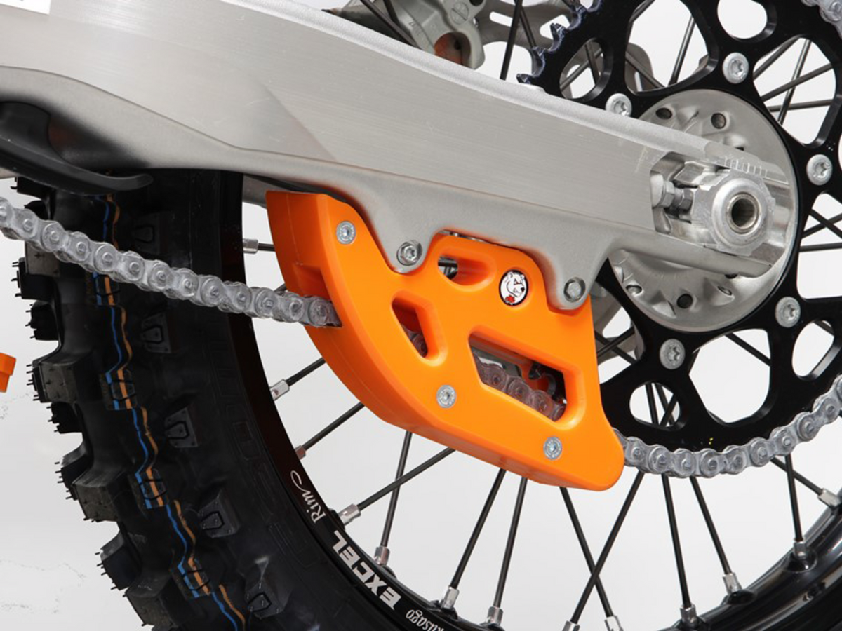 AXP Racing AX1666 Chain Guide for KTM, Orange UHMW Plastic