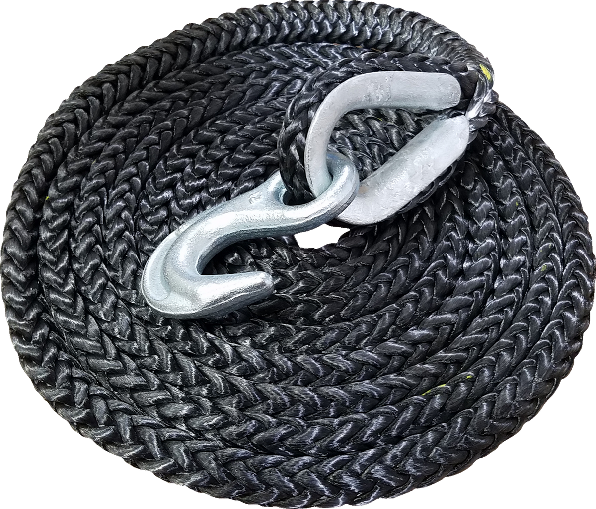 KFI PRODUCTS Replacement Rope - Tiger Tail - 12' - Black 101121-R