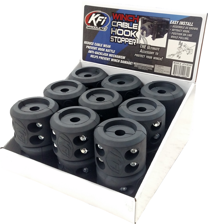 KFI PRODUCTS Split Cable Hook Stopper - 18 Pack - Counter Top BOX-SCHS