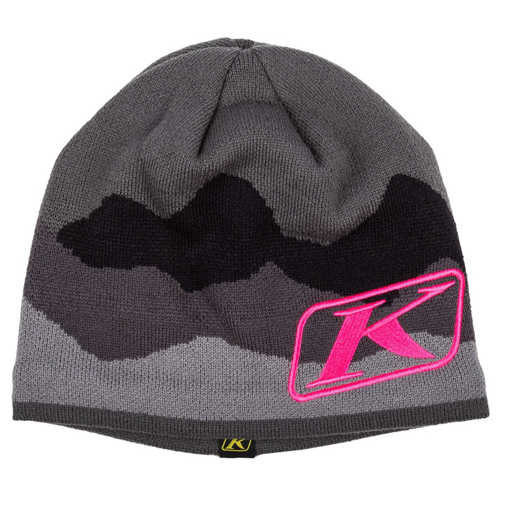 KLIM Beanie - Castlerock Gray - Knockout Pink