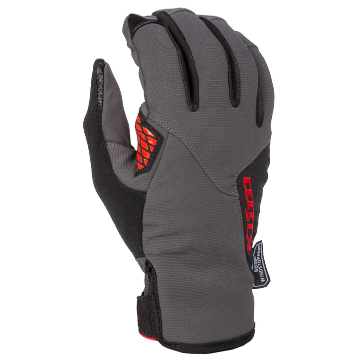 Inversion Glove - Asphalt - High Risk Red