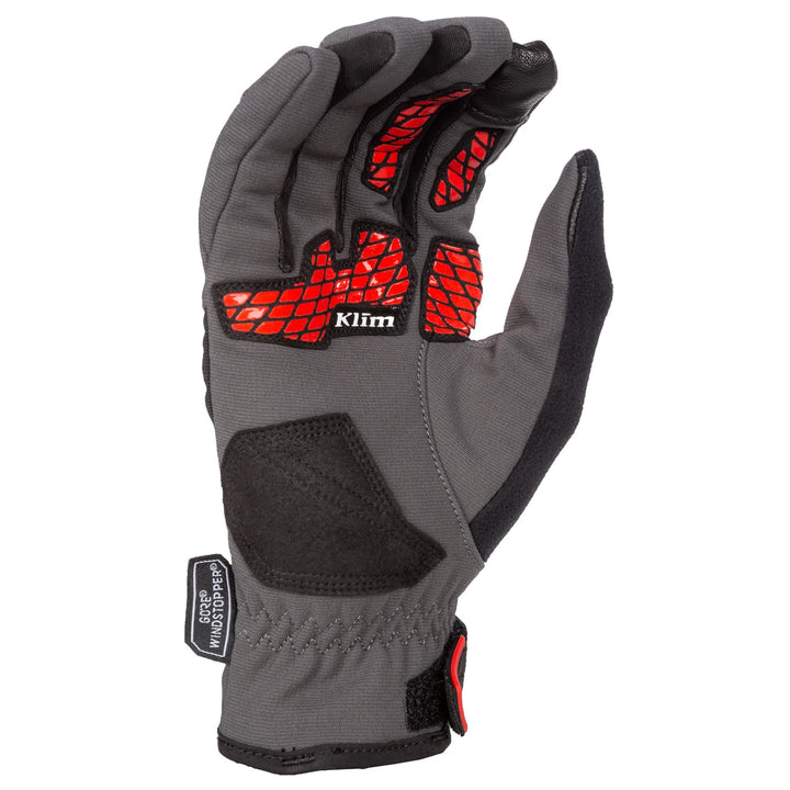 Inversion Glove - Asphalt - High Risk Red