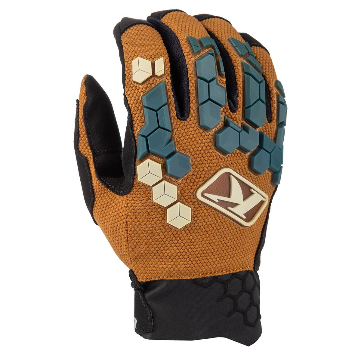 Klim Dakar Glove - Golden Brown - Petrol
