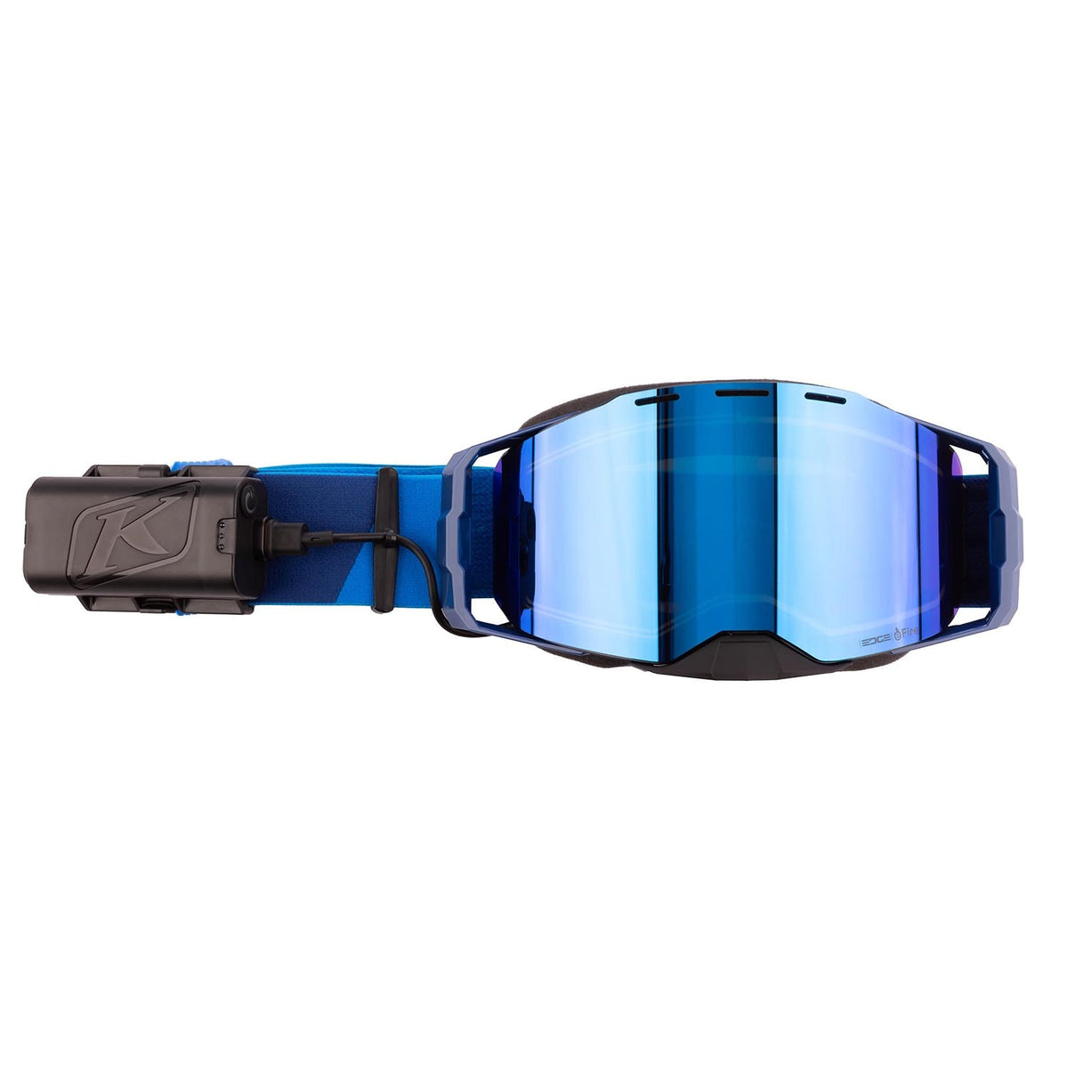 Edge eFire Goggle - Slope Electric Blue Lemonade Dark Smoke Blue Mirror