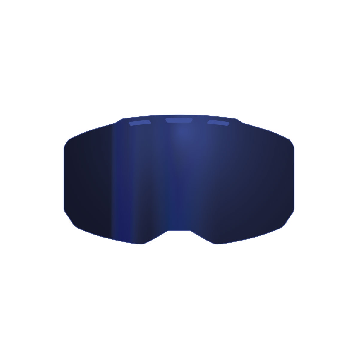 Edge Lens - Dark Smoke Blue Mirror