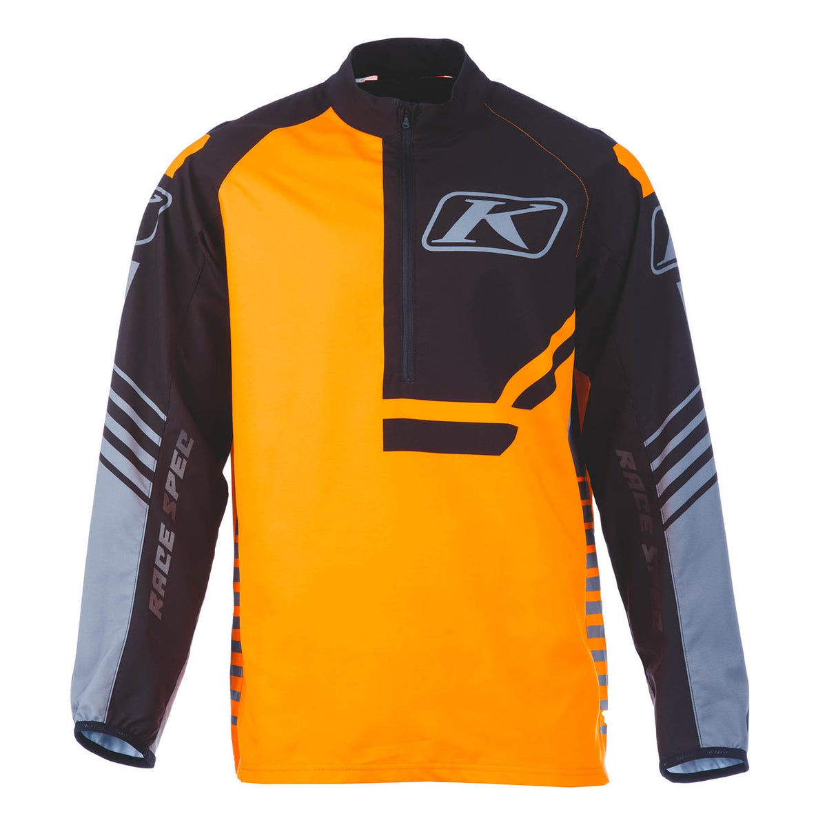 Revolt 1/4 Zip Pullover - Black - Strike Orange