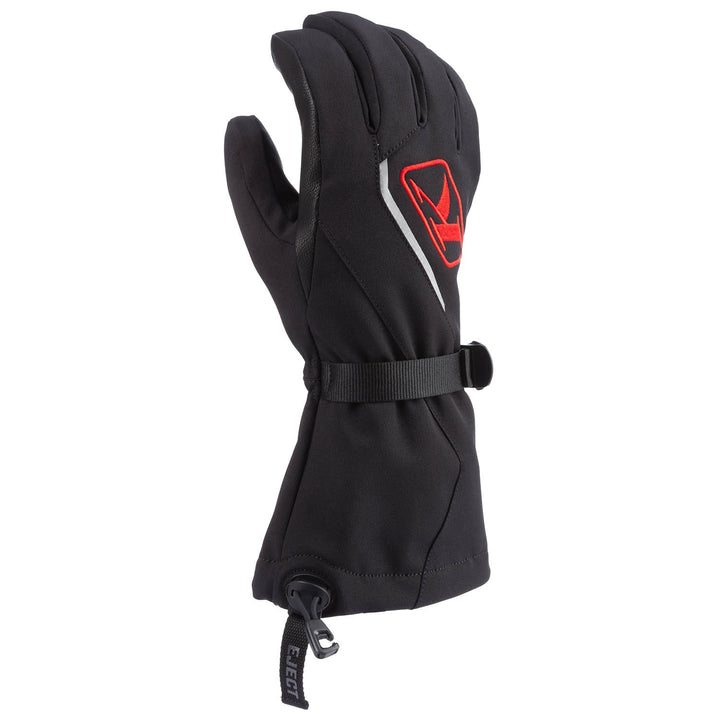 Klimate Gauntlet Glove - Black - Fiery Red