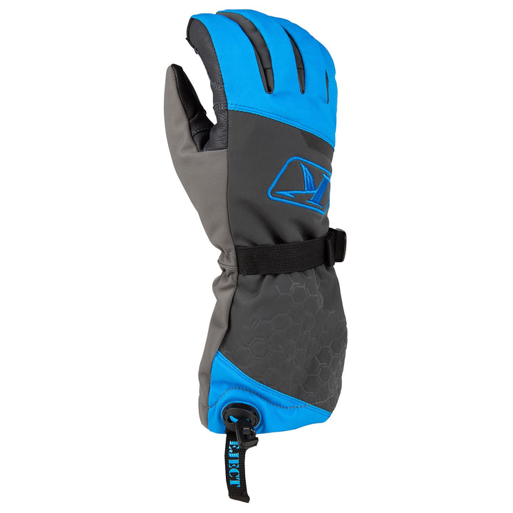Powerxross Gauntlet Glove - Asphalt - Electric Blue Lemonade