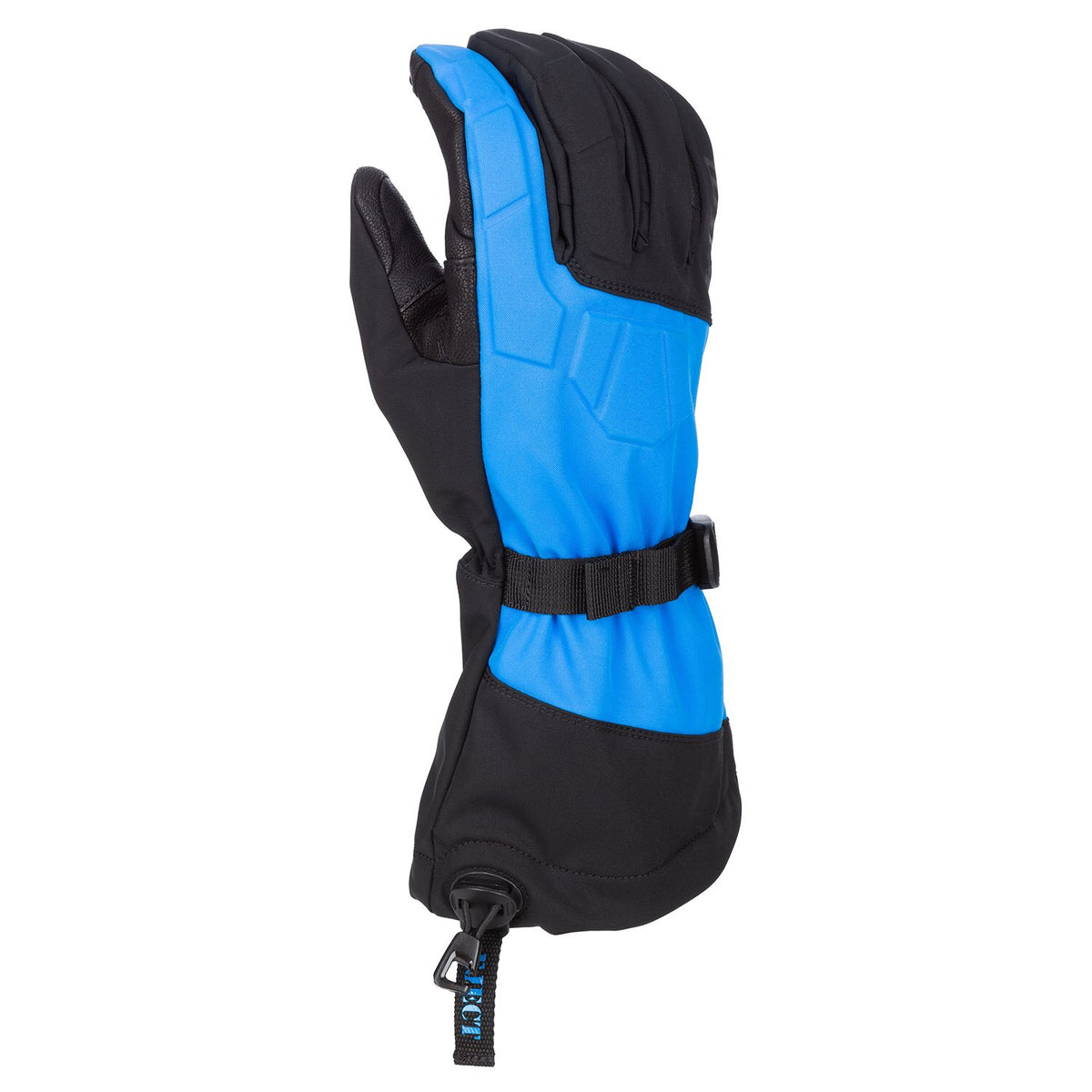 Togwotee Gauntlet Glove - Black - Electric Blue Lemonade