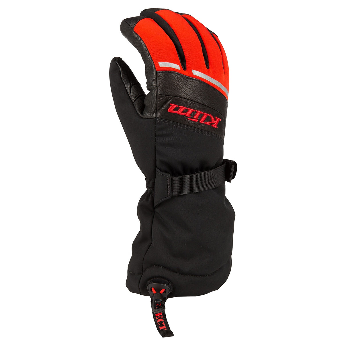 Blaze Gauntlet Glove - Black - Fiery Red