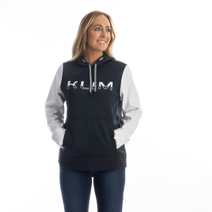 Klim Women's Petrol Pullover Hoodie - Black - White