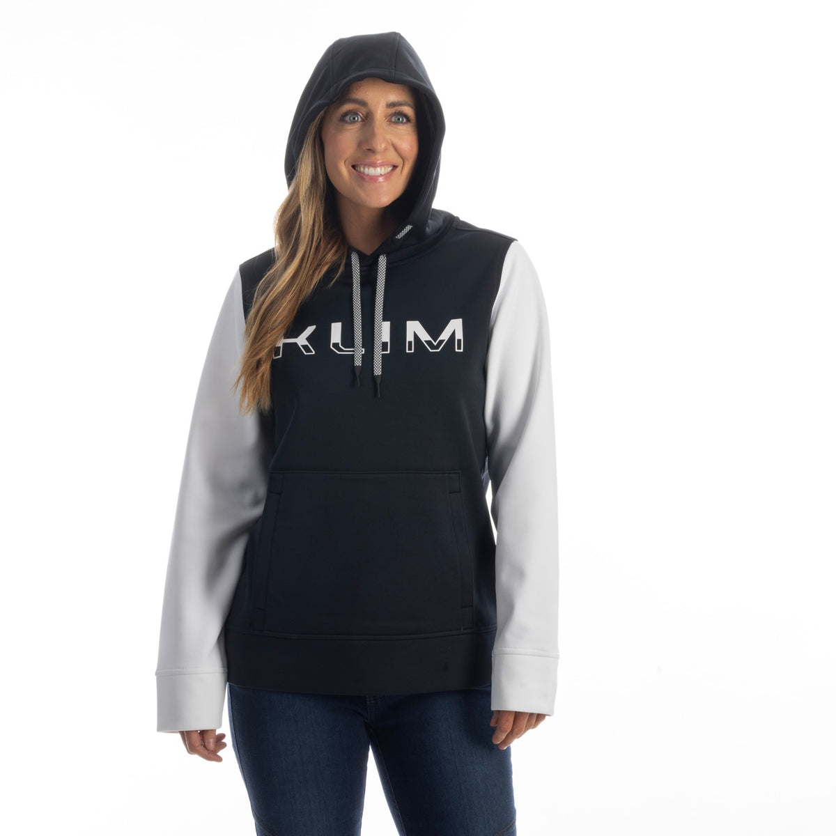 Klim Women's Petrol Pullover Hoodie - Black - White