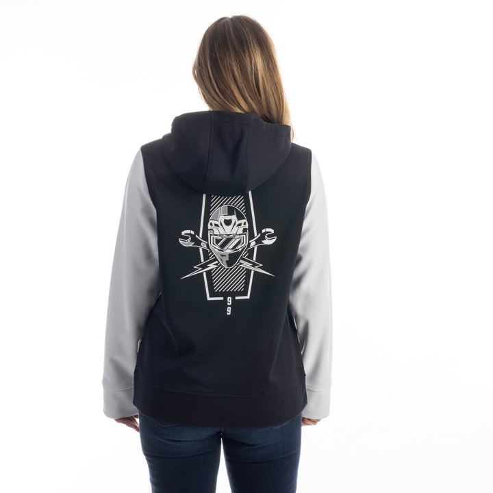 Klim Women's Petrol Pullover Hoodie - Black - White