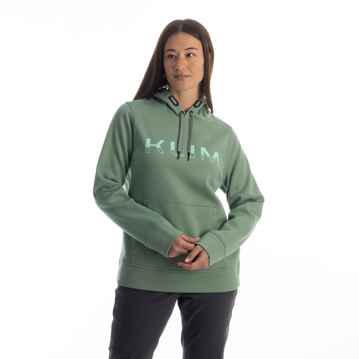 Klim Women's Petrol Pullover Hoodie - Hedge Green - Beach Glass