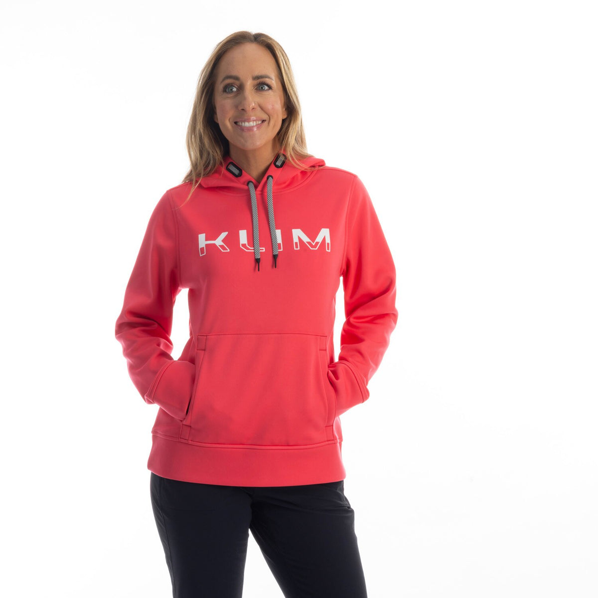 Klim Women's Petrol Pullover Hoodie - Rouge Red - White