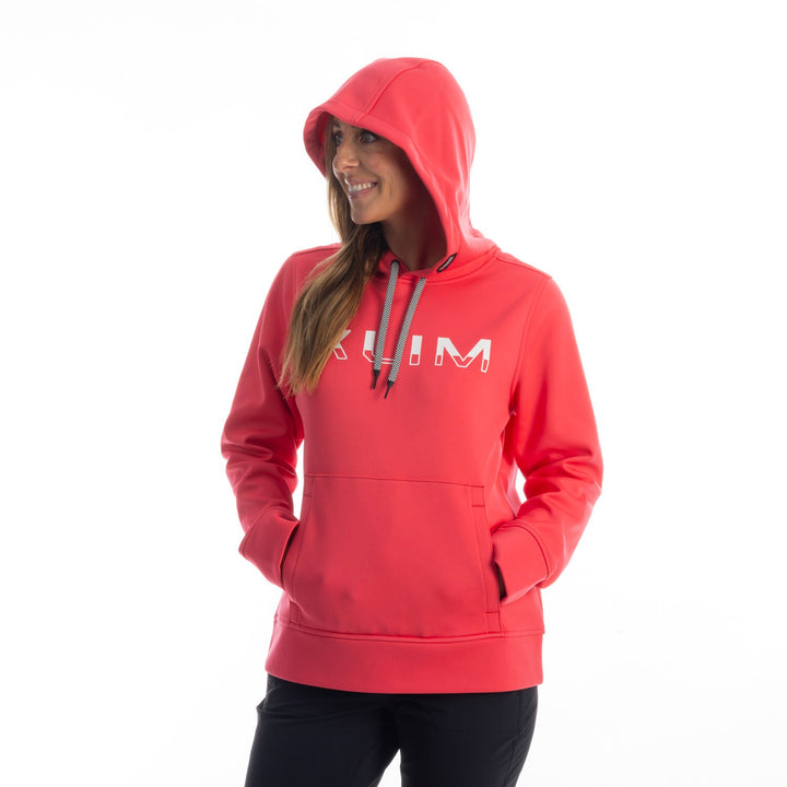 Klim Women's Petrol Pullover Hoodie - Rouge Red - White