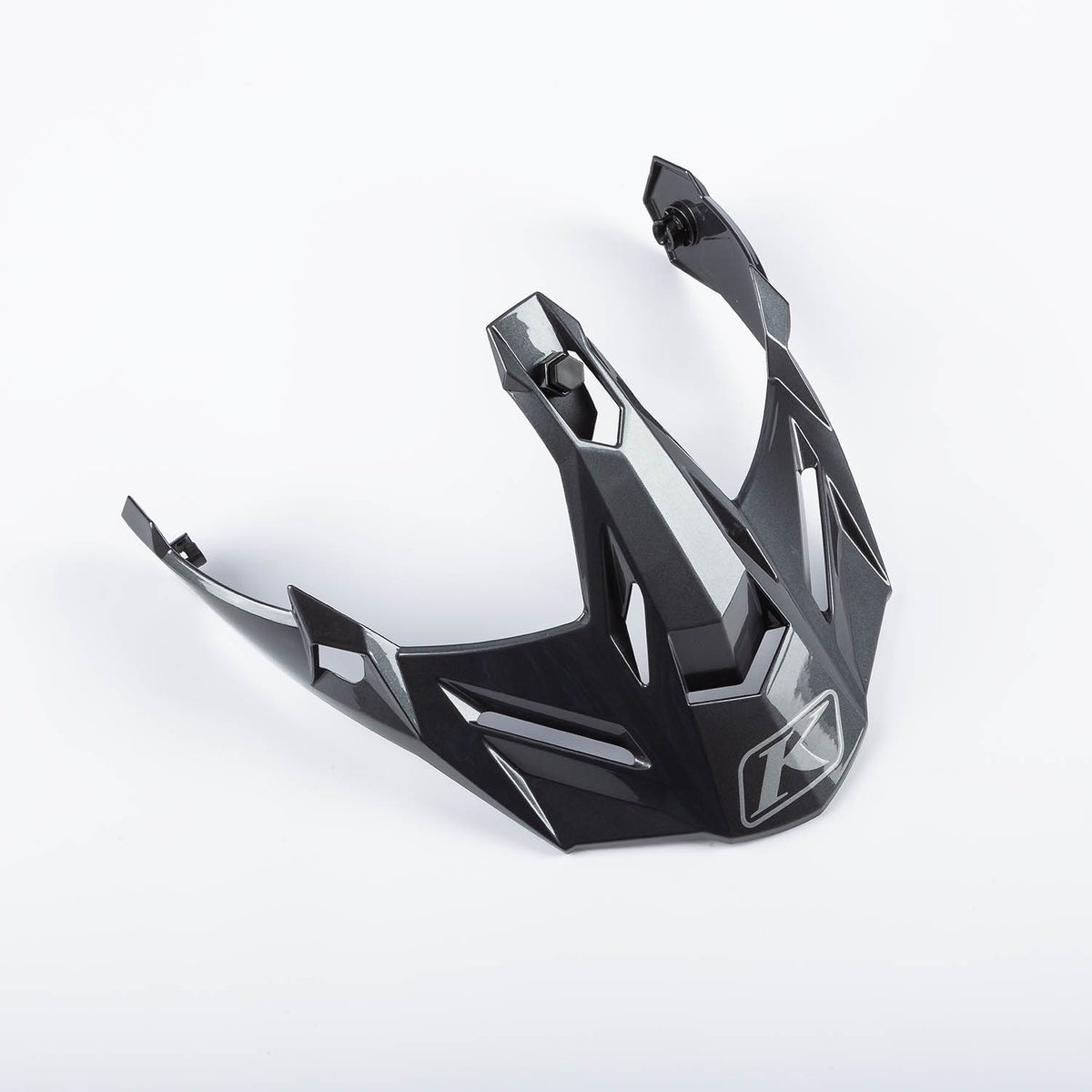 Klim X1 Peak Visor - Gloss Metallic Asphalt - Monument