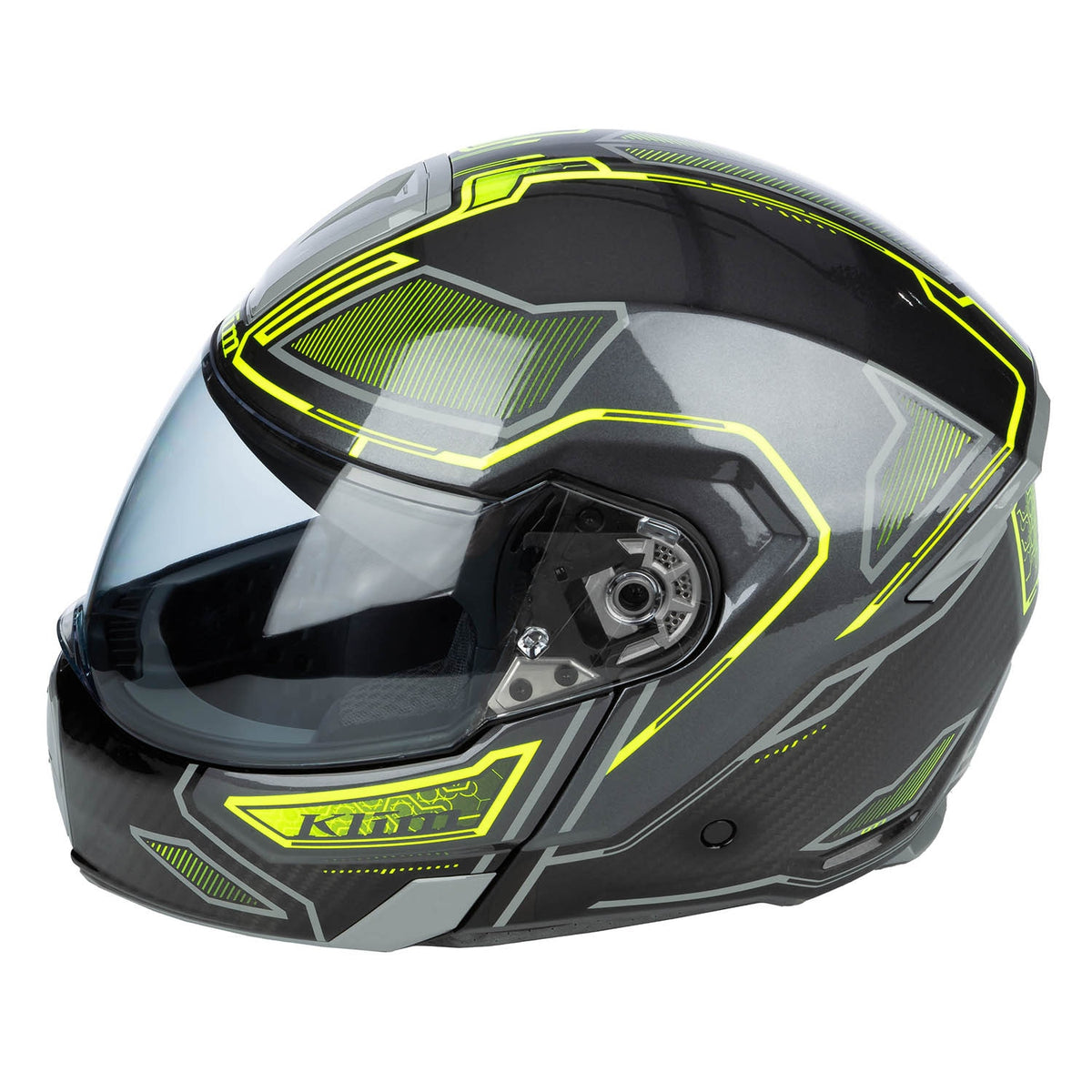 Klim GT1 Expedition Helmet ECE/DOT - Encrypted Gloss Asphalt - Hi-Vis