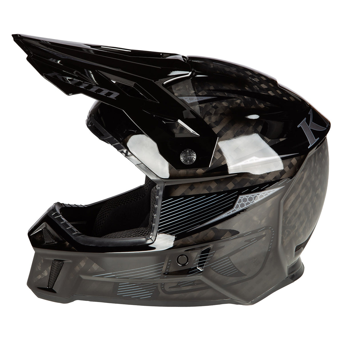Klim F3 Carbon Pro Off-Road Helmet ECE - Striker Carbon Gloss Black