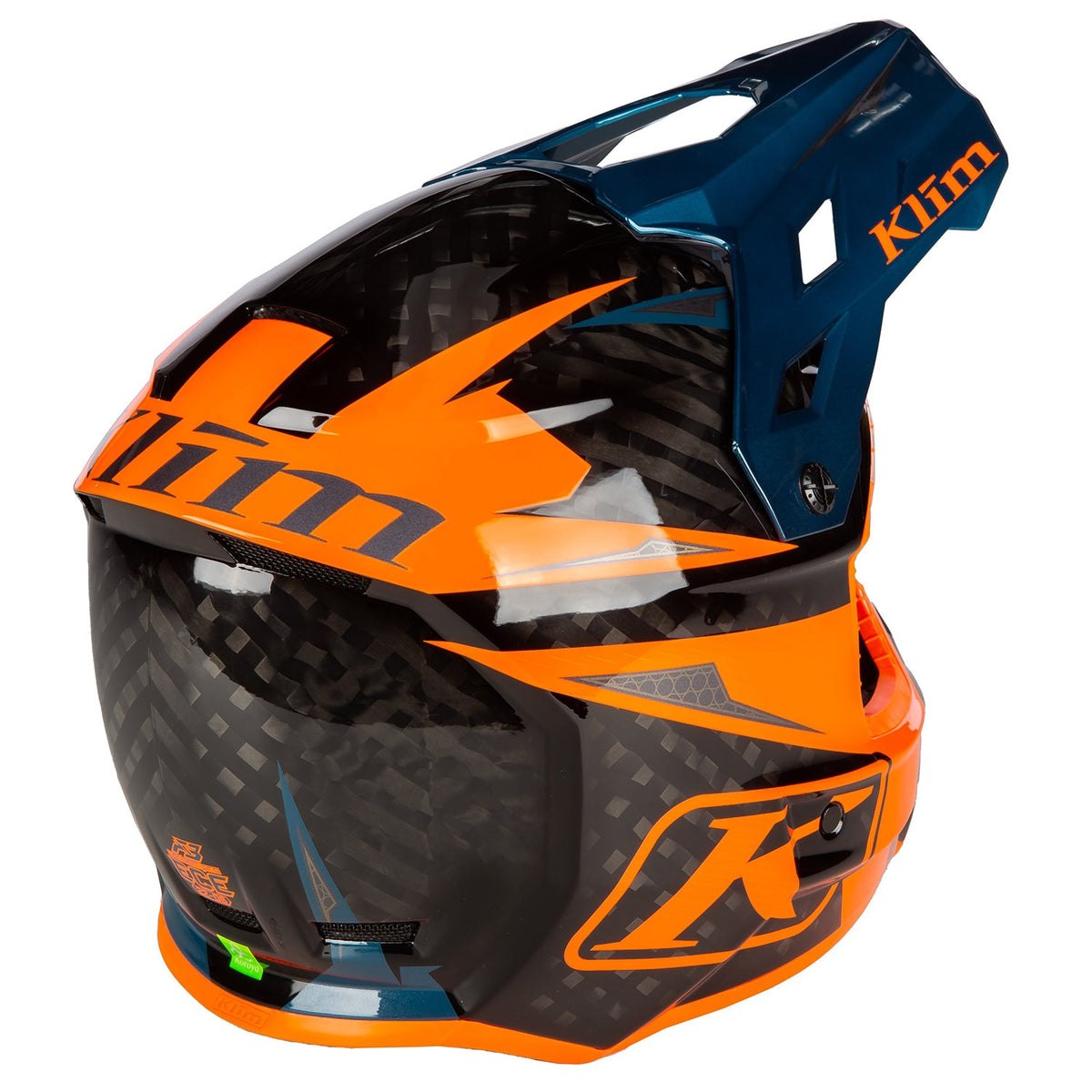 Klim F3 Carbon Pro Off-Road Helmet ECE - Striker Petrol Orange