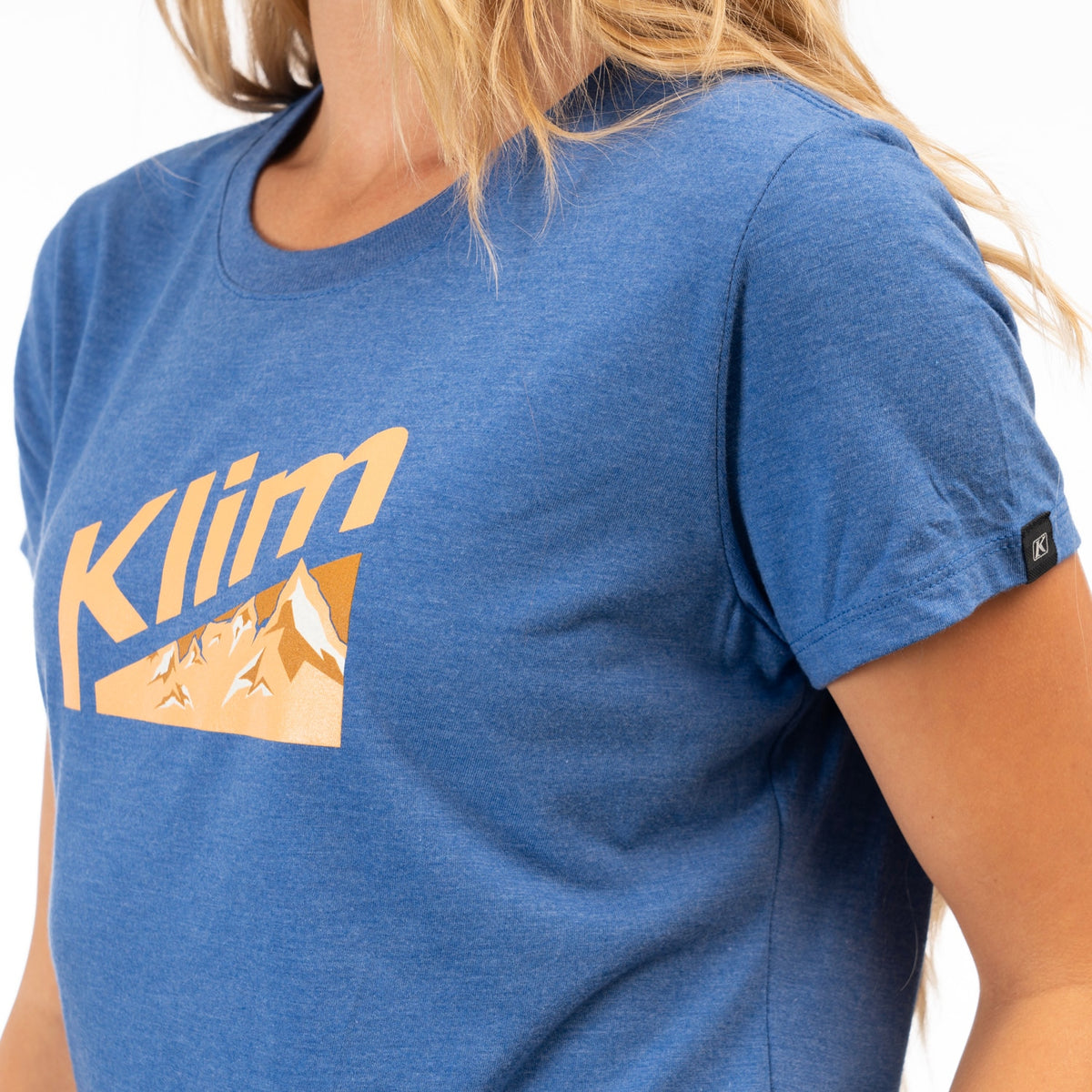 Klim Women's Mountain Peak Tri-blend Tee - Royal Frost - Mock Orange