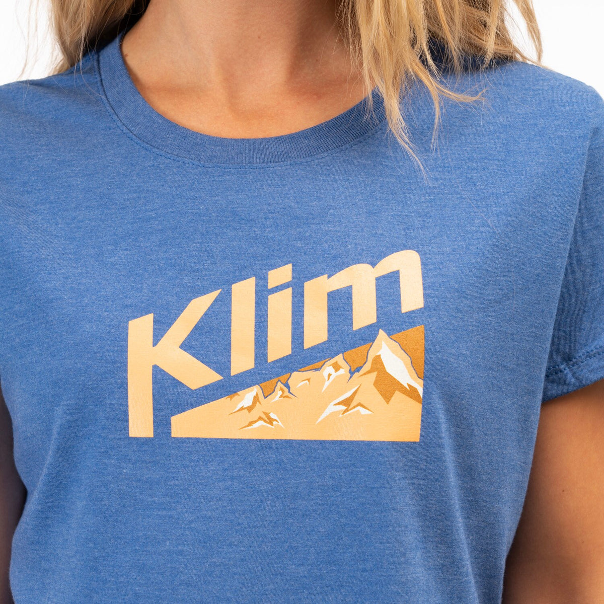 Klim Women's Mountain Peak Tri-blend Tee - Royal Frost - Mock Orange