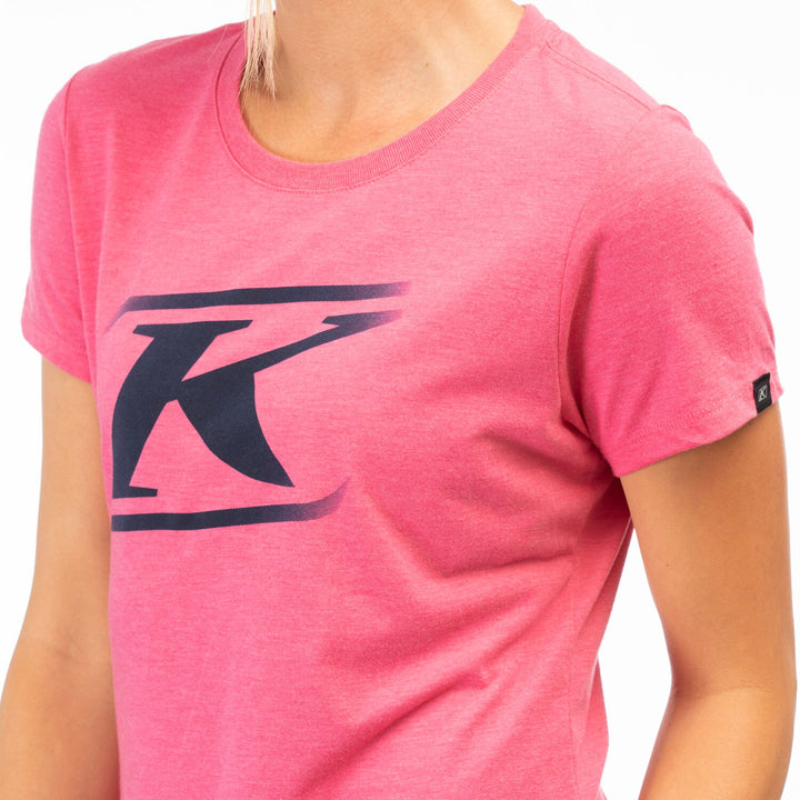 Klim Women's Drift Tri-blend Tee - Fuchia Frost - Dress Blues