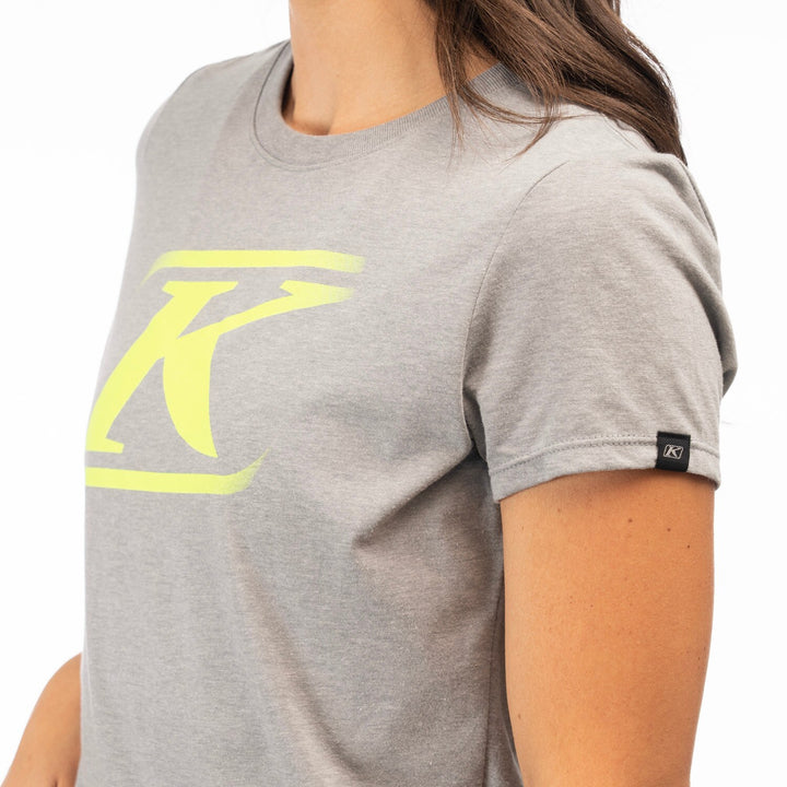 Klim Women's Drift Tri-blend Tee - Heathered Gray - Hi-Vis