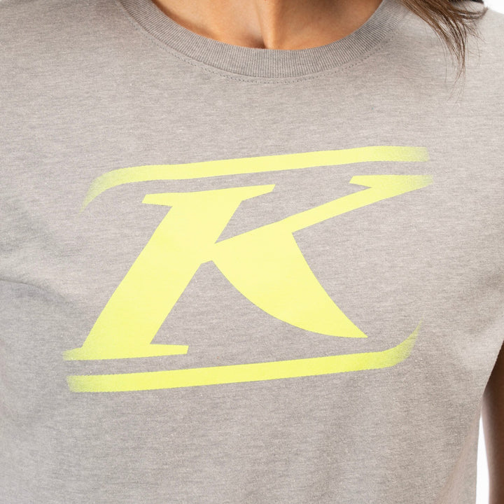 Klim Women's Drift Tri-blend Tee - Heathered Gray - Hi-Vis