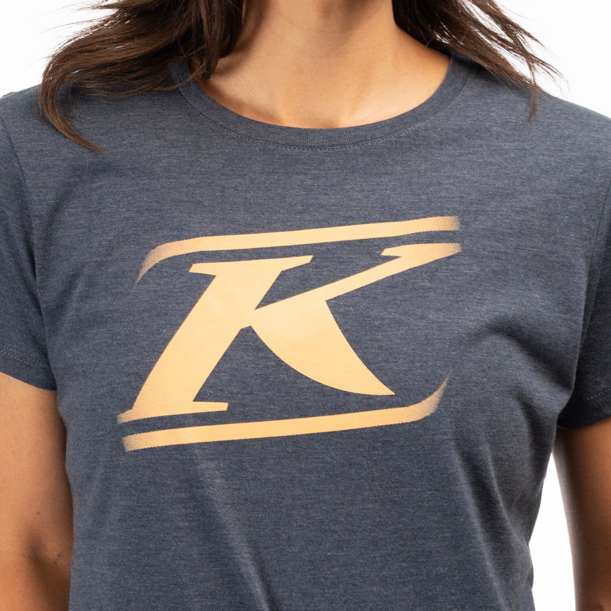 Klim Women's Drift Tri-blend Tee - Navy Frost - Mock Orange
