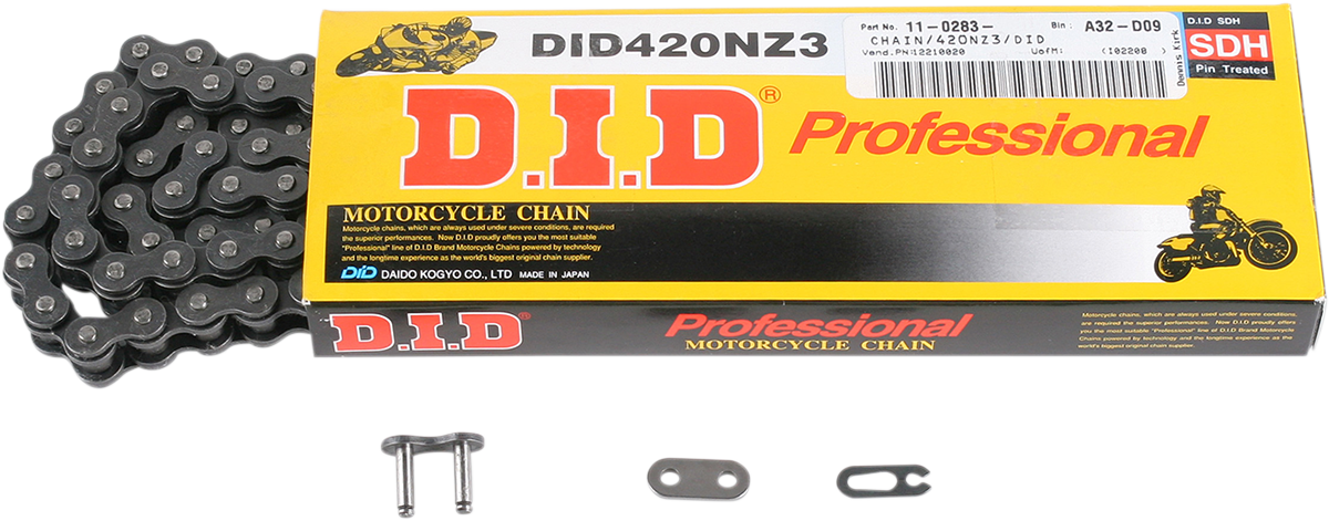 DID 420NZ3 High-Performance Off-Road Motorcycle Chain, 100 Links, Part Number 420NZ3X100RB