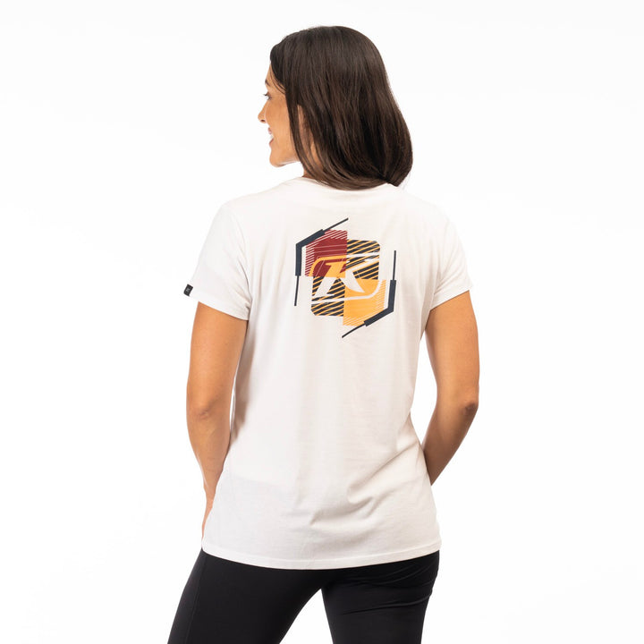 Klim Women's K Shield Crest Tri-blend Tee - White - Mock Orange