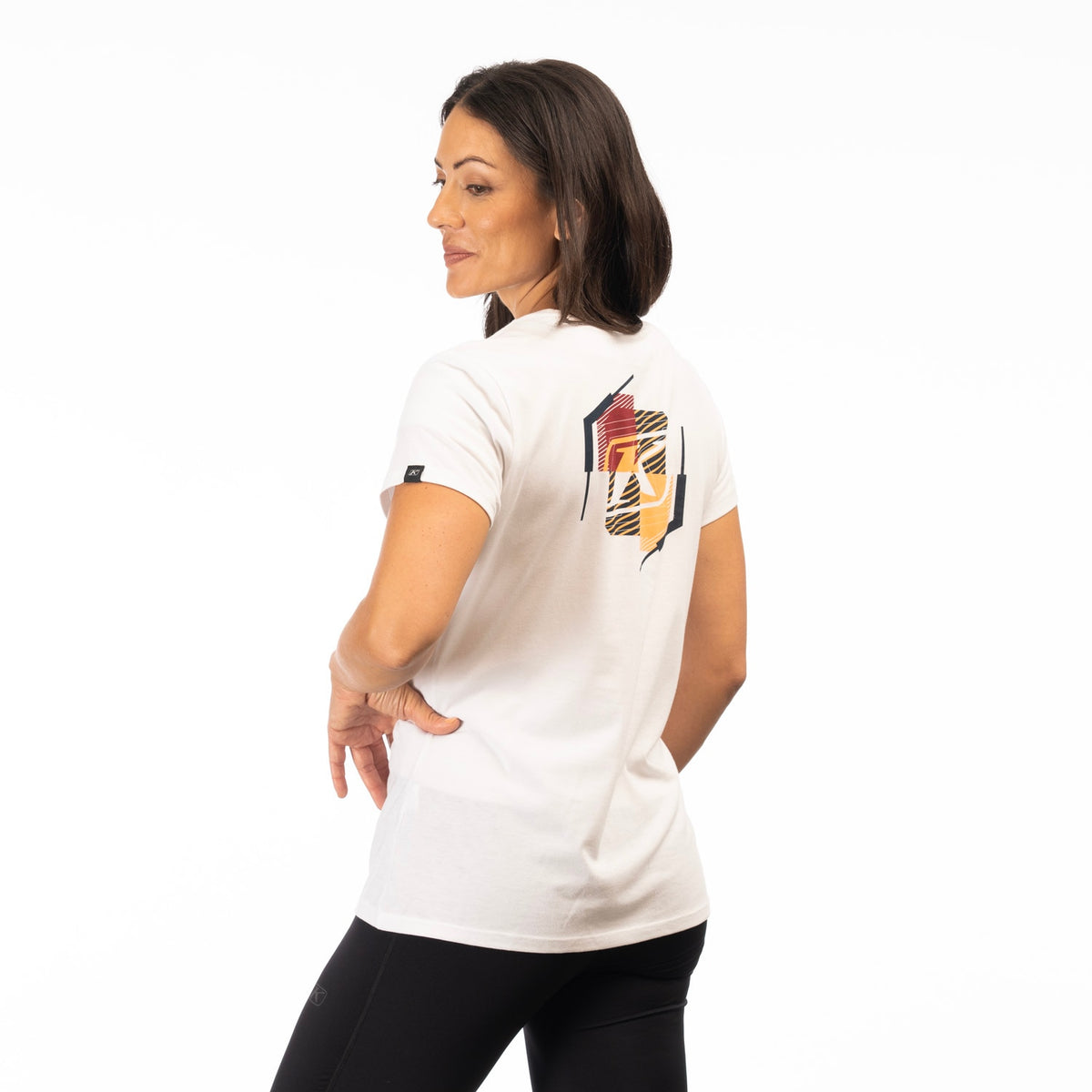Klim Women's K Shield Crest Tri-blend Tee - White - Mock Orange