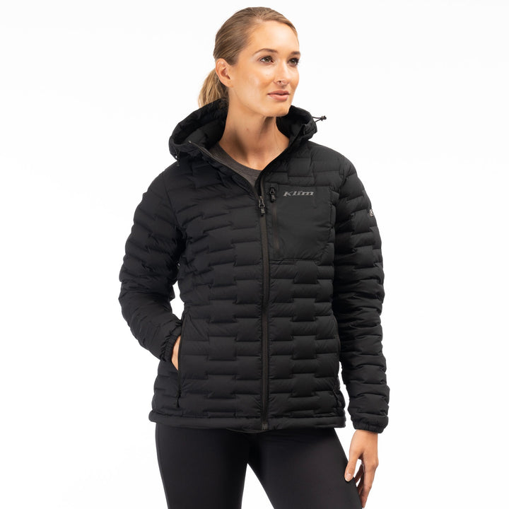 Klim Women's Luna Stretch Down Hooded Jacket - Black