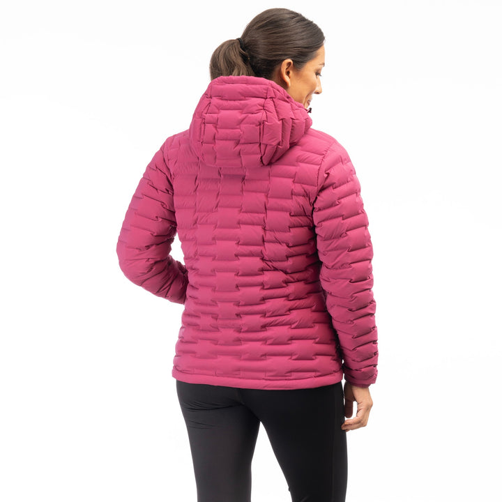 Klim Women's Luna Stretch Down Hooded Jacket - Raspberry Radiance