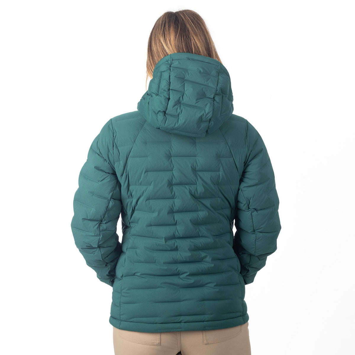 Klim Women's Luna Stretch Down Hooded Jacket - Rain Forest
