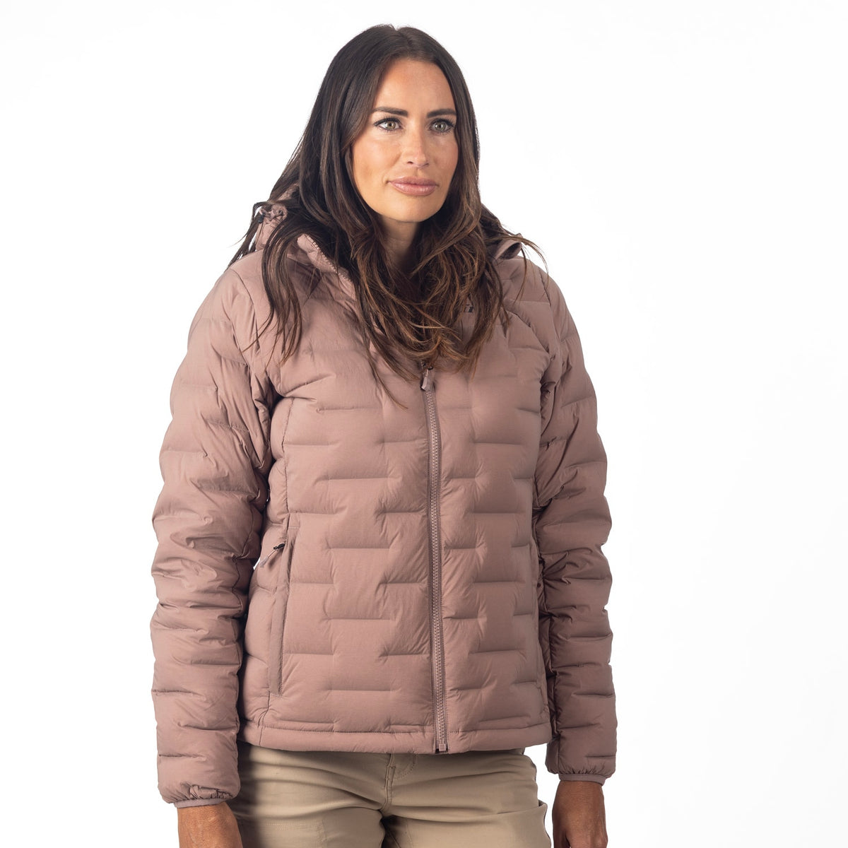 Klim Women's Luna Stretch Down Hooded Jacket - Twilight Mauve
